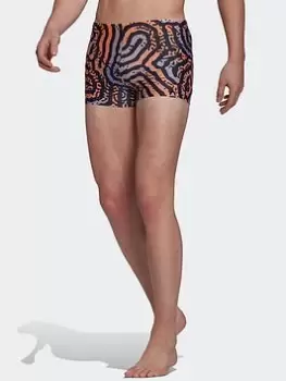 Image of adidas Colour Maze Swim Boxers, Dark Blue Size M Men