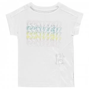 Image of Converse Tie Front T-Shirt Junior Girls - White