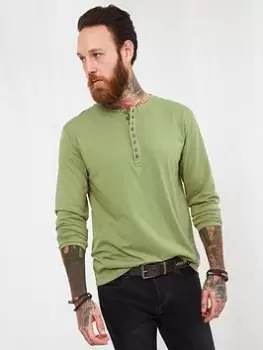 Image of Joe Browns Distinctive Henley - Green, Size XL, Men
