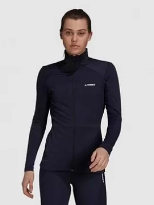 Image of adidas Full Zip Fleece Sweat, Navy, Size XS, Women
