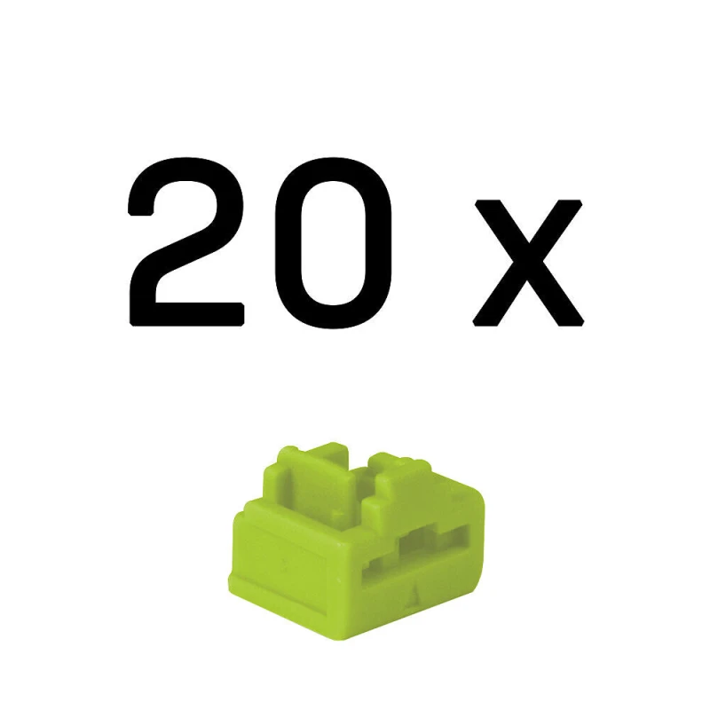 Image of Lindy Lindy RJ-45 Port Blockers (Without Key) - Pack of 20, Green 47895