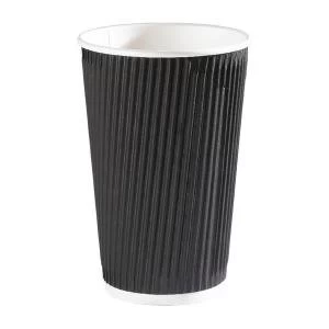 Image of 35cl Black Ripple Cup Pack of 500 HHRWPA12