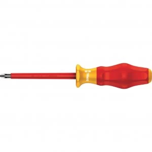 Image of Wera Kraftform Comfort 1165I VDE Insulated Pozi Tip Screwdriver PZ2 100mm