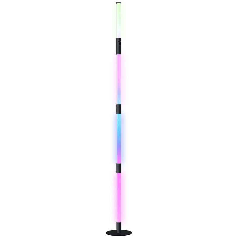 Image of HOMCOM LED Floor Lamp - Corner Floor Lamp with App & Remote Control Dark Grey TJ Hughes 5063603435421