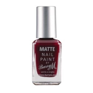 Image of Barry M Matte Nail Paint Burgundy Crush Red