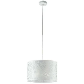Image of Fan Europe Lighting - Fan Europe BATIK Cylindrical Pendant Ceiling Light White 35x22cm
