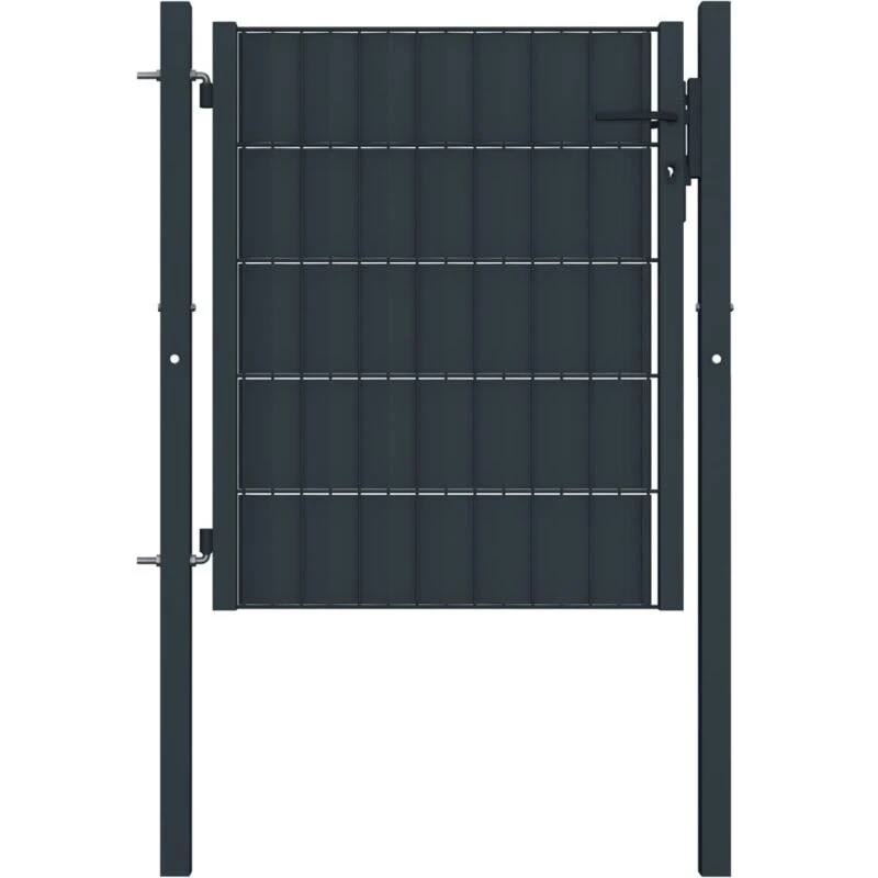 Image of VIDAXL Vidaxl - Fence Gate pvc and Steel 100x81cm Anthracite 8719883670645