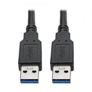 Image of Tripp Lite USB 3.0 SuperSpeed A/A Cable for USB 3.0 All-in-One Keystone/Panel Mount Couplers (M/M) Black 0.91 m