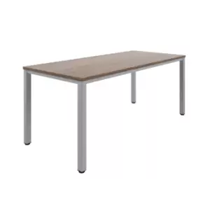 Image of Tc Fraction Infinity 180 x 80 Meeting Table - Dark Walnut with Silver Legs