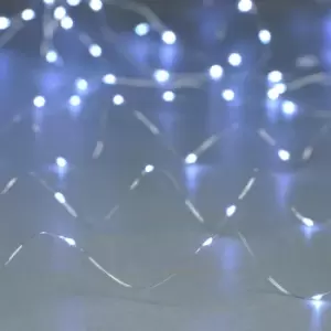 Image of Festive 10m Multifunction Battery Fairy Lights 100 Cool White LEDs