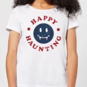 Image of Happy Haunting Fang Womens T-Shirt - White - 5XL