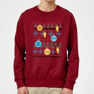 Image of Friends Baubles Sweatshirt - Burgundy - M