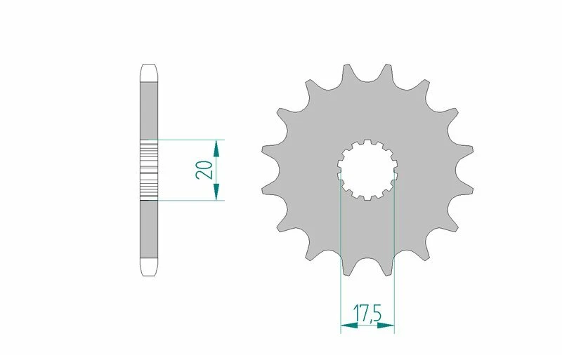 Image of AFAM Steel Standard Front Sprocket 21202 - 428