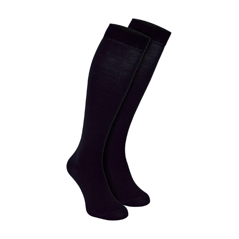 Image of Sock Snob Sock Snob Men 2 Pack Extra Long Knee High Breathable Bamboo Socks in Black Size: 6-11 Black 6-11 Male 5060910921913