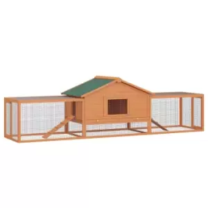 Image of Wooden Rabbit Hutch Large Chicken Coop Pet Habitat House Animal Cage