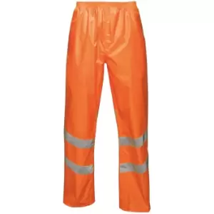 Image of Regatta Mens Hi Vis Pro Packaway Waterproof Work Trousers M - Chest 39-40' (99-101.5cm)
