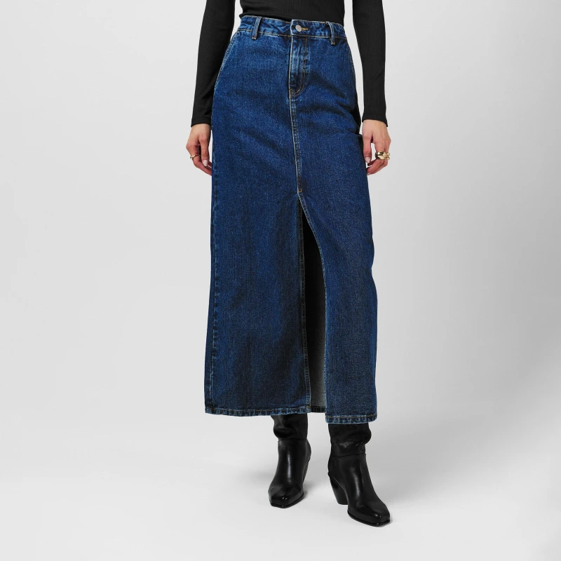 Image of Vila Kira Denim Skirt - Blue Blue 8