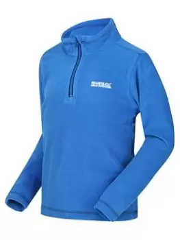 Image of Boys, Regatta Kids Hot Shot Ii Half Zip Fleece - Blue Size 7-8 Years