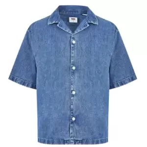Image of Levis Levis Short Sleeve Slouchy Shirt Mens - Blue