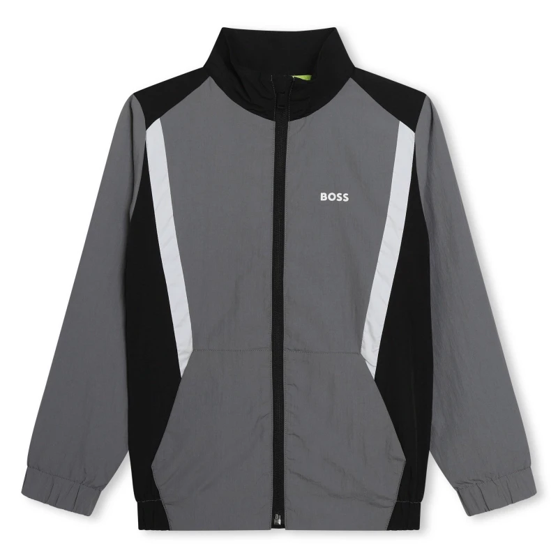 Image of Boss Track Jacket Juniors - Grey Grey 7 - 8 Years