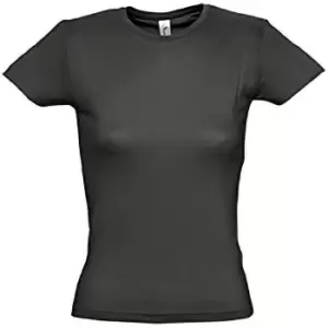 Image of SOLS Womens/Ladies Miss Short Sleeve T-Shirt (L) (Dark Grey)