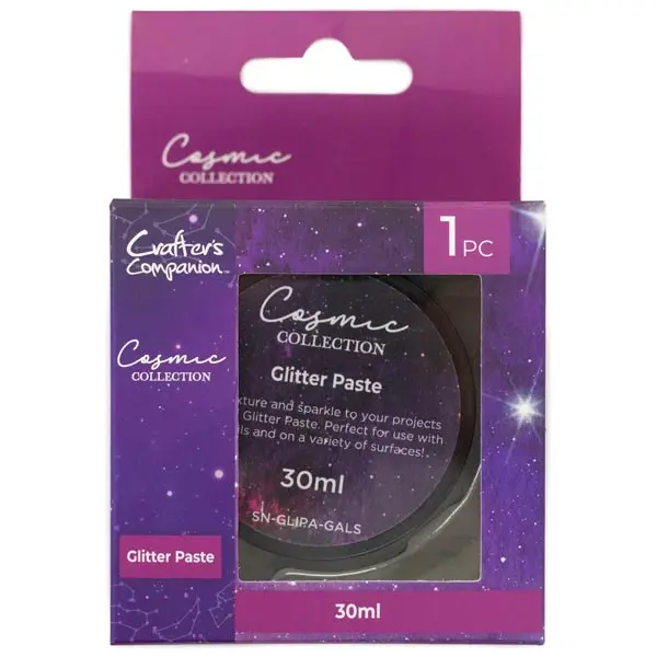 Image of Crafter's Companion Glitter Texture Paste Cosmic Iridescent Blue 30ml