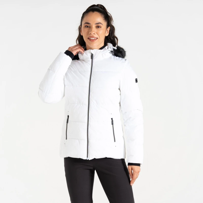 Image of Dare 2b Glamorize V Waterproof Jacket White female 16