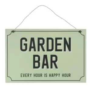 Image of Green Garden Bar MDF Hanging Sign
