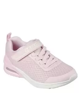 Image of Skechers Girls Microspec Max Colour Block Trainer, Pink, Size 10 Younger
