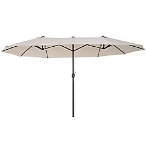 Image of Outsunny Market Umbrella 84D-030V01CW Metal, Polyester Cream White