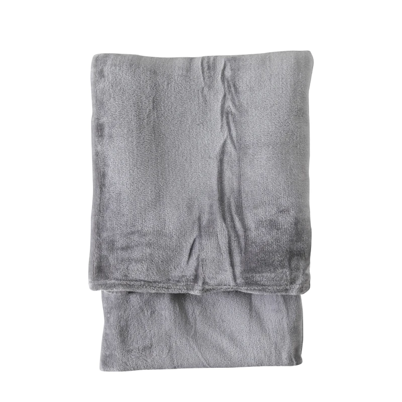 Image of Crossland Grove Rolled Flannel Fleece Silver 1400x1800mm, Silver 5.05941E+12