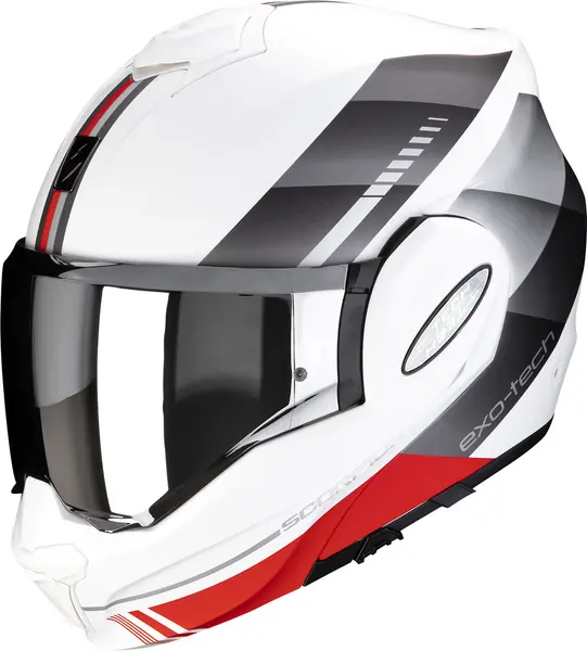 Image of Scorpion Exo-Tech Evo Genre Matt White-Silver-Red Size XL