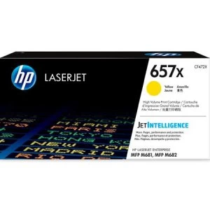 Image of HP 657X Yellow Laser Toner Ink Cartridge