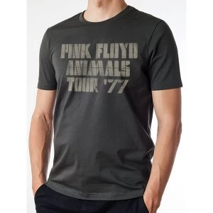Image of Pink Floyd - Animals 77 Tour Logo Mens Medium T-Shirt - Black
