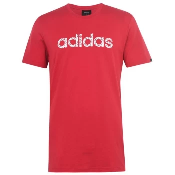 Image of adidas Shoes Logo Mens T-Shirt - Red