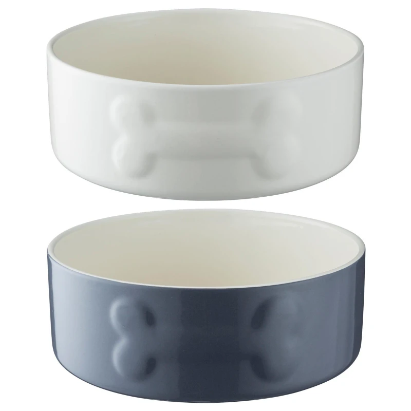 Image of Mason Cash Colour Mix 20cm Dog Bowls x2 Dog Bowls 20cm Multi 71092390001