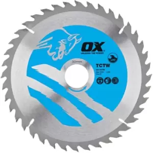 Image of Ox Tools - ox Wood Cutting Circular Saw Blade atb 190 x 30 x 2.0mm - 20 Teeth (1 Pack)