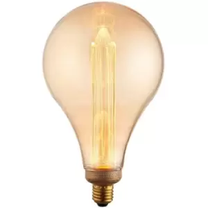 Image of VINTAGE LED Filament Light Bulb AMBER GLASS E27 Screw 2.5W XL 243mm x 148mm Lamp