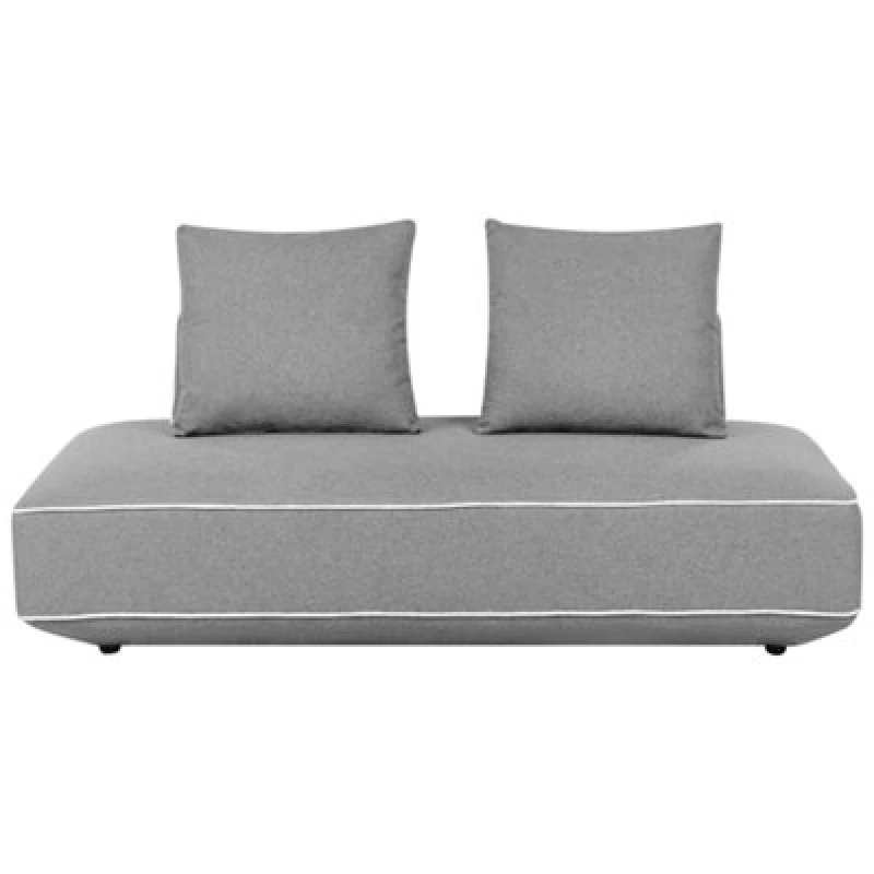 Image of Beliani Chaise Longue Seillans Fabric Grey