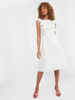 Image of Joe Browns Beautiful Broderie Dress -White, Size 10, Women