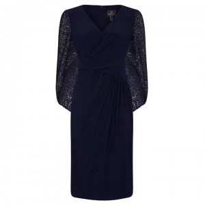Image of Adrianna Papell Draped Jersey Dress - Midnight