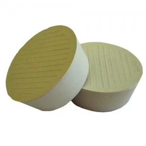 Image of Select Hardware Feltgard Castor Cups Rubber 44mm 4 Pack - Almond