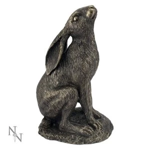 Image of Moon Gazing Hare Bronze Ornament