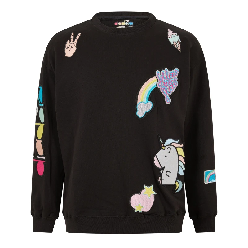 Image of Diadora Diadora Unicorn Swea Black male XS/S