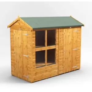 Image of 8x4 Power Apex Potting Shed Combi Building including 4ft Side Store