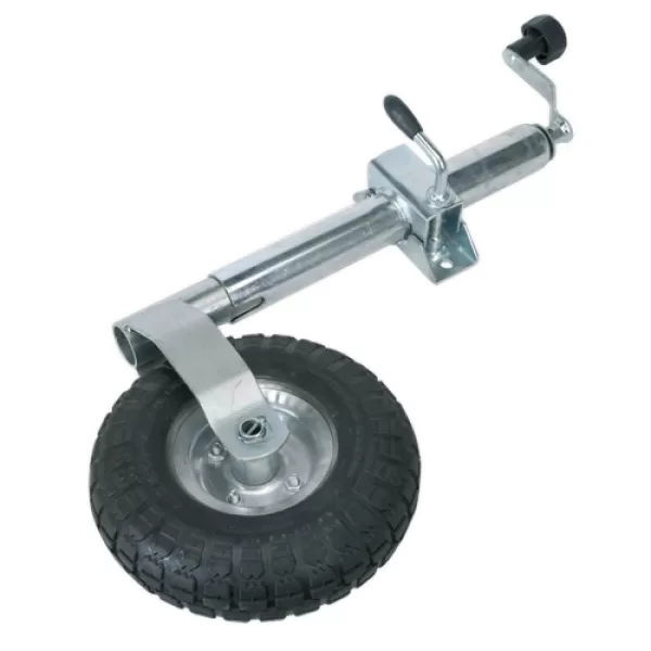 Image of Genuine SEALEY TB372 Jockey Wheel & Clamp Ø48mm - 260mm Pneumatic Wheel
