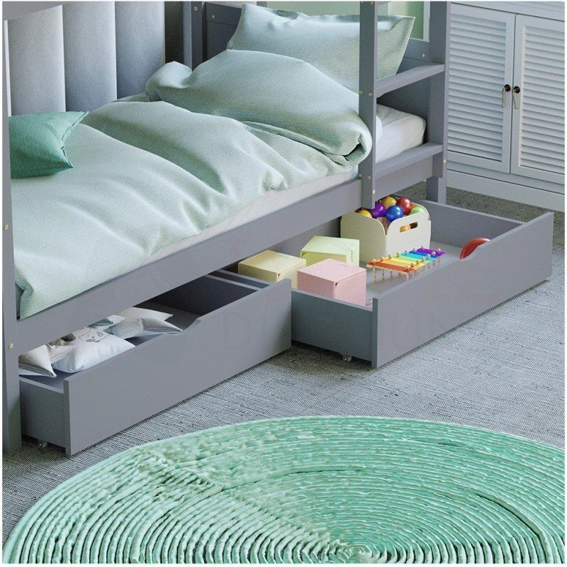 Image of Lassic Junior Vida Libra Wooden Underbed Drawers Grey unisex One Size