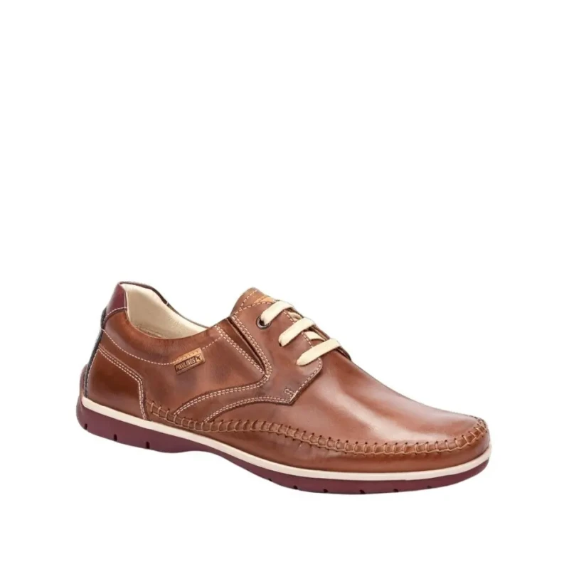 Image of Pikolinos Marbella M9A-4118 Leather Mens Lace up Shoes - Cuero - Size:UK 7-7.5