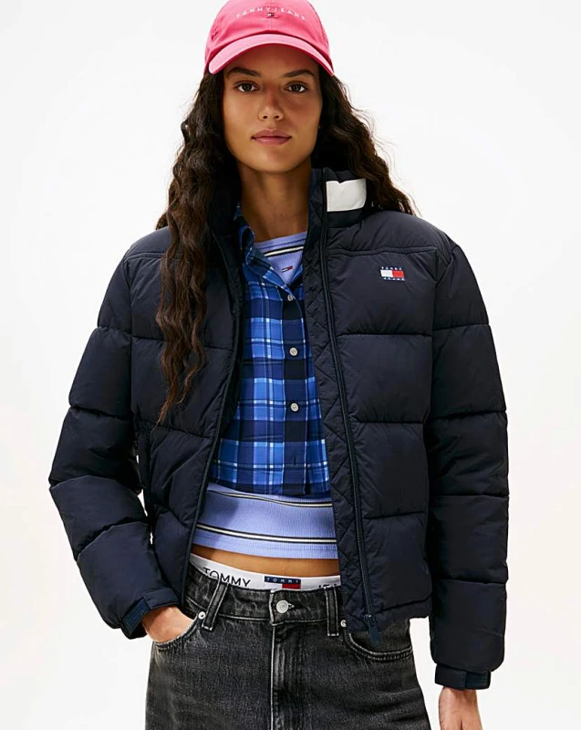 Image of Tommy Jeans Tommy Jeans Puffer Flag Jacket Navy - Tommy Jeans - Size: 3XL Navy Female 3XL PV77909