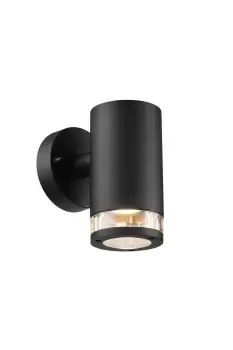 Image of Birk Outdoor Modern Wall Lamp Black GU10 IP44